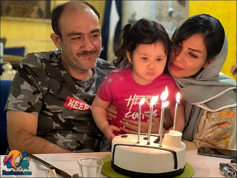 عکس مهران غفوریان و همسرش آرزو در کنار دخترشان هانا