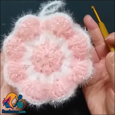 آموزش کامل بافت اسکاج به شکل گل برای مبتدی ها