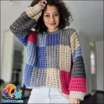 آموزش کامل بافت پلیور زنانه شیک و جدید