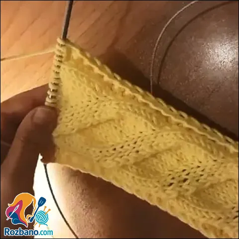 مدل ژته انداختن و کور کردن ساده در بافتنی