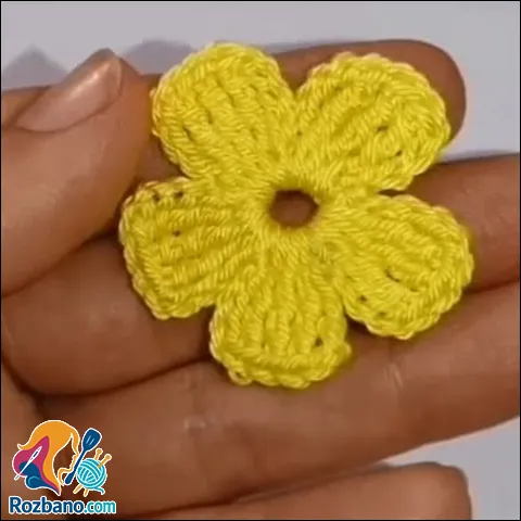 آموزش بافت گل تزئینی ساده و زیبا با قلاب
