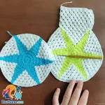 آموزش بافت لیف ستاره ای فانتزی و زیبا برای مبتدی ها