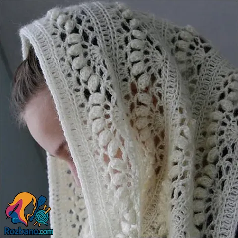 آموزش بافت شال رینگی گلدار با قلاب ساده و شیک