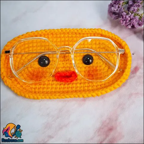 آموزش بافت جا عینکی قلاب بافی شیک و کاربردی برای میز