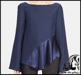 آموزش رسم الگو خیاطی بلوز موج دار نامتقارن - Asymmetrical20Ruffle20Blouse 09