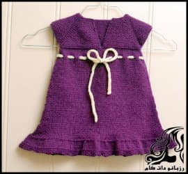 بافتنی و آموزش بافت پیراهن کودک با دومیل - Baby20Dress20Knitted20Pattern 01
