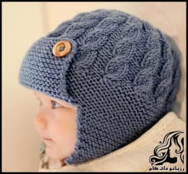 بافتنی و آموزش بافت کلاه پسرانه نوزادی - Baby20boy20hat20knitted20tutorial 09