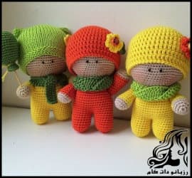 عروسک بافی و آموزش بافت عروسک نی نی با قلاب - Baby20doll20with20hooks 01