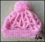 بافتنی و آموزش بافت کلاه بچگانه به کمک یک مدل پترن لوزی - Baby20hat20texture20with20a20diamond20pattern 01