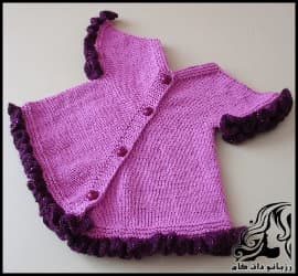 بافتنی و آموزش بافت سارافون بنفش بچگانه - Baby20purple20sundress 08