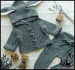 بافتنی و آموزش بافت ژاکت کلاهدار خرگوشی کودک - Baby20rabbit20hooded20sweater 01