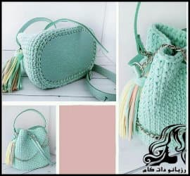 تریکوبافی و آموزش بافت کیف با نخ تریکو - Bag20with20tricot20yarn20tutorial 01