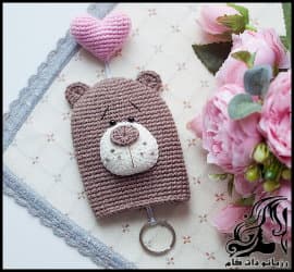 آموزش رایگان و نوشتاری بافت کاور کلید خرسی - Bear20shaped20key20cover 08