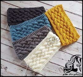 بافتنی و آموزش بافت هدبند زیبای زنانه - Beautiful20feminine20headband20texture 01