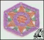 بافتنی و آموزش بافت موتیف شش ضلعی زیبا - Beautiful20hexagonal20motif20texture 02