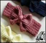 بافتنی و آموزش بافت هدبند پاپیونی - Bow20tie20headband20knitted20tutorial 01