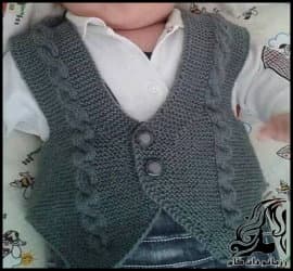 بافتنی و آموزش بافت جلیقه پسرانه - Boys20vest20texture 01