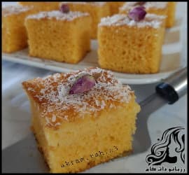 آشپزی و طرز تهیه کیک هل و گلاب زعفرانی (کیک معطر با بافته ابری) - Cardamom20cake20and20saffron20rose 02
