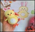 بافتنی و آموزش رج به رج بافت عروسک جوجه - Chick20Teddy20crocheted 01
