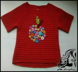 بافتنی و آموزش بافت بلوز قلاب بافی بچگانه - Childrens20crochet20blouse20texture 01