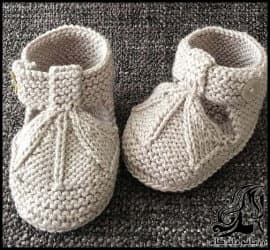 بافتنی و آموزش بافت پاپوش بچگانه شیک و زیبا - Childrens20slippers20knitted20tutorial 09
