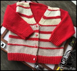 بافتنی و آموزش بافت ژاکت بچه گانه ساده - Childrens20sweater 05