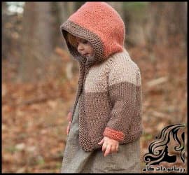 بافتنی و آموزش بافت سوئیشرت کلاهدار بچه گانه - Childrens20sweater20texture 01