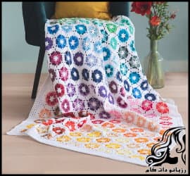 بافتنی و آموزش بافت پتو نوئل به همراه نقشه - Christmas20blanket20texture 19