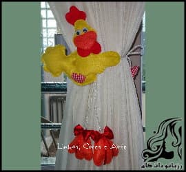 آموزش دوخت پرده گیر نمدی به شکل خروس - Clamp20Curtain20Rooster20Felt 24