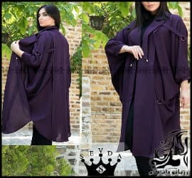 آموزش رسم الگو خیاطی مانتو کمردار کرپ - Crepe20manto20pattern 06