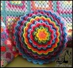 بافتنی و آموزش تصویری بافت کوسن گل - Crochet20Blooming20Flower20Cushion 27