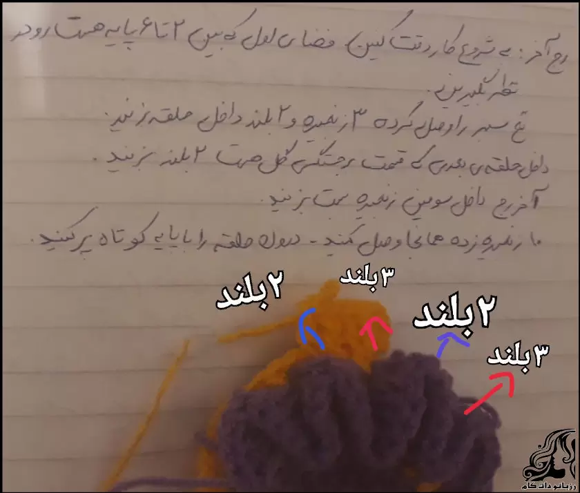 آموزش مرحله به مرحله و تصویری بافت اسکاج شیک و زیبا​