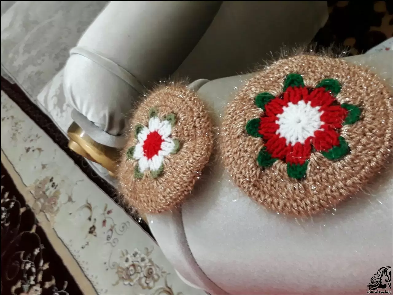 آموزش بافت اسکاج گل برجسته زیبا و کاربردی