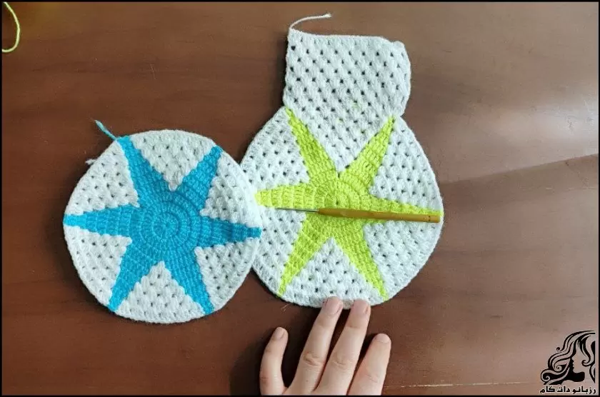 آموزش بافت لیف ستاره ای فانتزی و زیبا برای مبتدی ها