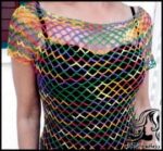 بافتنی و آموزش بافت بلوز توری زنانه - Crochet20mesh20shirt 01