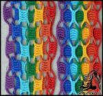 بافت شال پاییزی رنگین کمانی با دو مدل قلاب بافی - Crocheted20shawl20Autumn20Rainbow 15