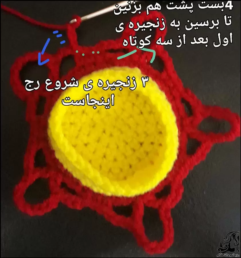 آموزش بافت جاشمعی با قلاب برای سفره هفت‌ سین