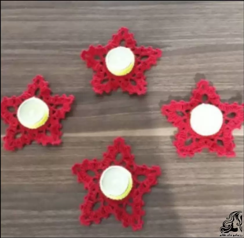 آموزش بافت جاشمعی قلاب بافی برای سفره هفت سین