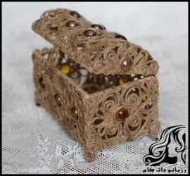 آموزش تصویری جعبه آرایی با هنر ملیله کنفی - Decorative20box20with20hemp 10