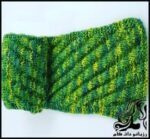 بافتنی و آموزش بافت شال مدل راه راه مورب با دومیل - Diagonal20striped20shawl20texture20with20two20shafts 01