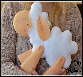 آموزش دوخت کوسن و عروسک گوسفند - Doll Lamb 13 compressor