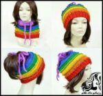 بافتنی و آموزش بافت کلاه شال دوکاره - Double20functional20knitted20scarf20hat 01