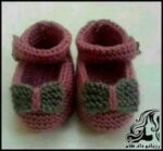 بافتنی و آموزش بافت پاپوش دومیل برای نوزاد - Double20shoe20weave 01