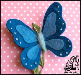 آموزش تصویری ساخت پروانه نمدی زیبا - Felt20Butterflies 05