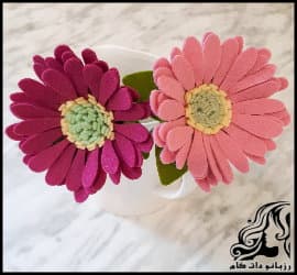 نمد دوزی و آموزش ساخت گل نمدی زیبا - Felt20Flower20DIY 10