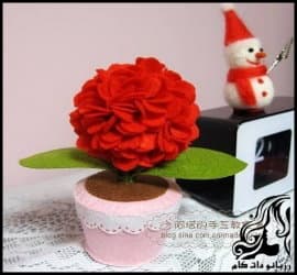 آموزش ساخت گل هورتانسیا (ادریسی) نمدی - Felt20Hydrangea20Flower