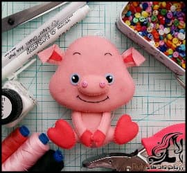 آموزش ساخت خوک نمدی نماد سال 98 - Felt20Pig 35