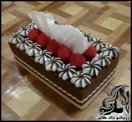 کاردستی و آموزش دوخت جا دستمال کاغذی نمدی - Felt20tissue20paper20place