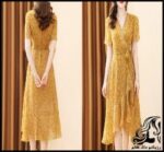 رسم الگو خیاطی لباس زنانه با پارچه ابریشمی - Floral20chiffon20dress20Pattern 13