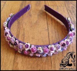 آموزش تصویری ساخت تل سر با گل های کاغذی و ربان - Flower20Headband20tutorial 09